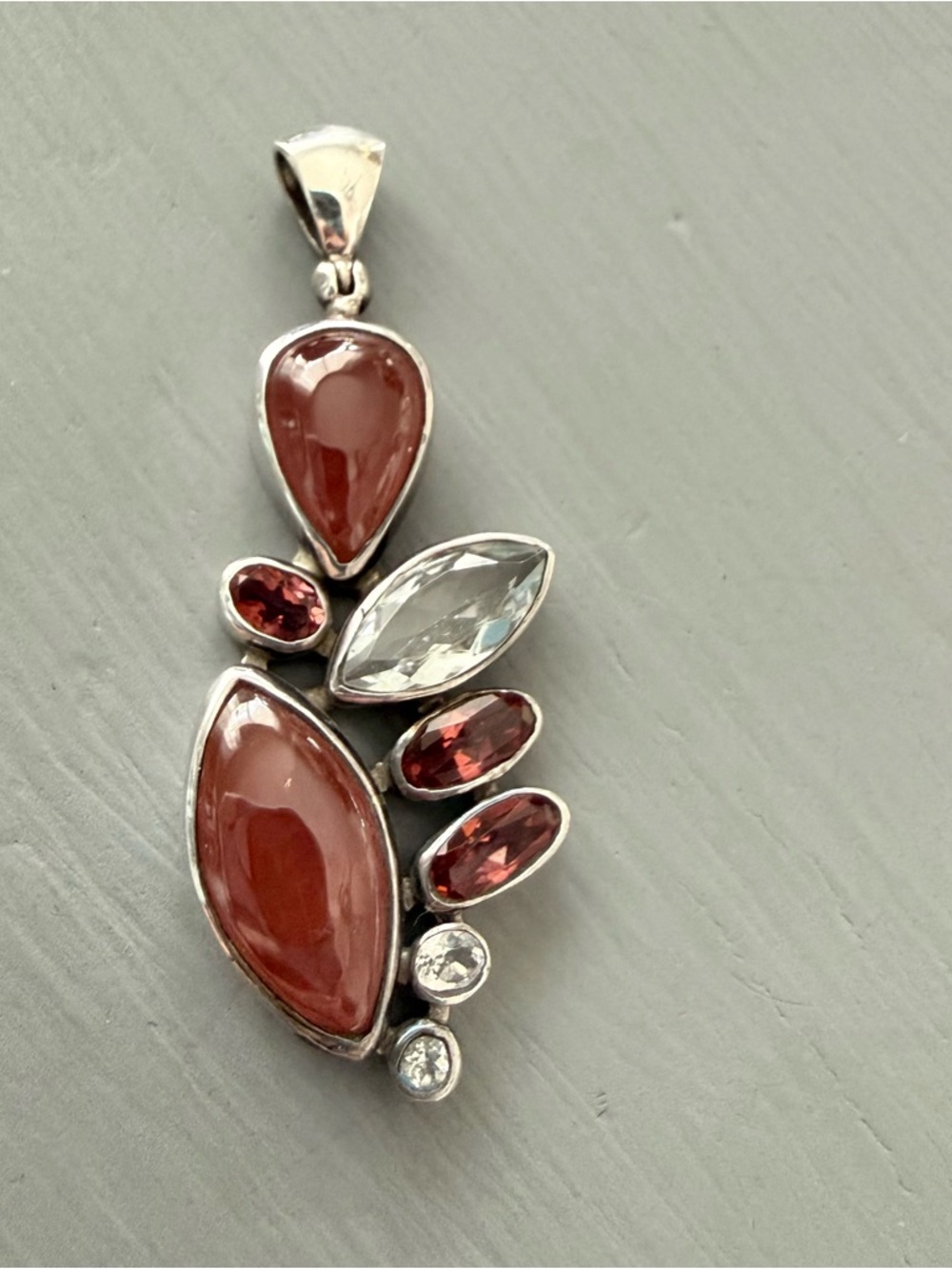 Starborn 925 Sterling Silver Spinel Topaz Stone Pendant for a Necklace